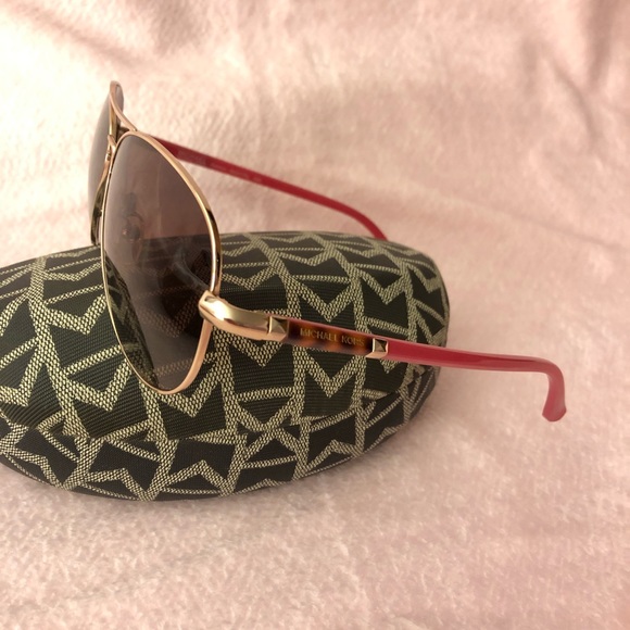 Michael Kors Rose Gold Aviator Sunglasses - Picture 3 of 6